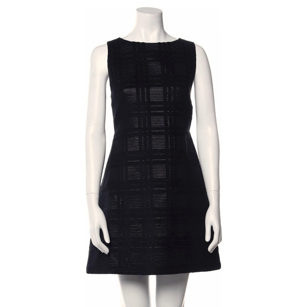 Alice and Olivia Black NWT Dress with Plaid Detail / Evening dress short